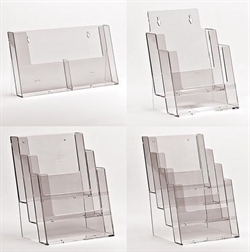 A5 FLERRUMS BROCHUREHOLDER TIL BORD/VÆG